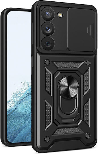 Techsuit CamShield Series Umschlag Rückseite Kunststoff / Silikon Schwarz (Galaxy S22 5G)