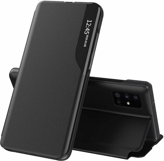 Techsuit eFold Buchen Sie Synthetisches Leder Schwarz (Galaxy A71)
