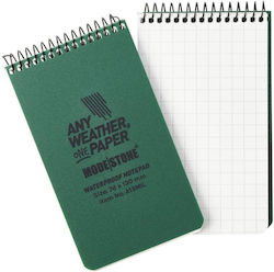 Waterproof notebook MIL 76x130mm Green | Modestone