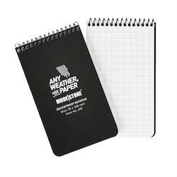 Waterproof Notebook 76x130mm Black | Modestone