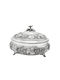 Savvas Design Vintage Metallic Sweet Jar with Lid and Foot Silver 20x20x13cm