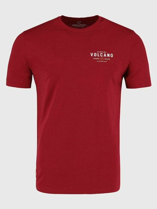 Tricou imprimat Volcano T-MILITY pentru bărbați - roșu