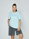 Mat Fashion Feminin Sport Tricou Albastru