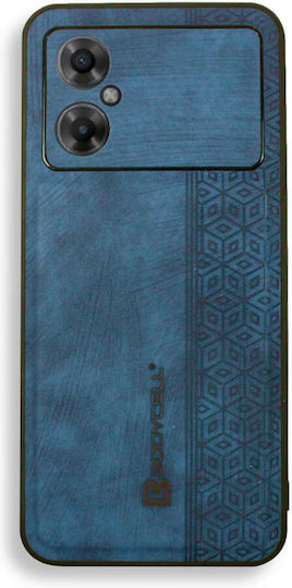 Bodycell Pattern Leather Задна корица Кожа Син (Poco M4 5G)