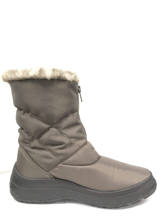 Women's Snow Boots with Fur Brown