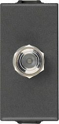 Vimar Конектор Женски Тип F Carbon Matt Neve Up Контакт за телевизионна антена в Сив цвят 09318.CM