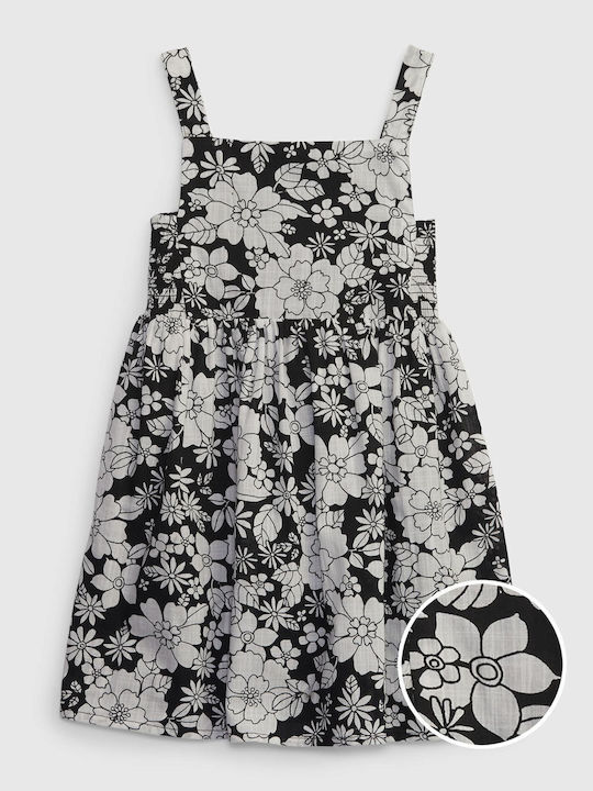 GAP Kids Dress Floral Sleeveless Black