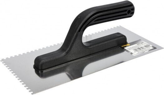 Vorel Tile Spatula Metallic Serrated 125x270mm with Plastic Handle with tooth 6x6mm 06760