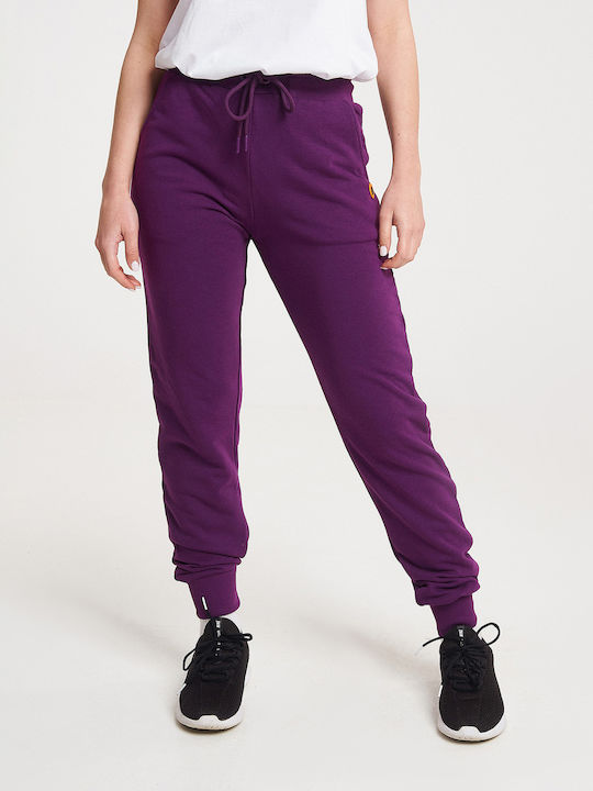 Zero Level Hira Pantaloni de trening pentru femei cu cauciuc Violet