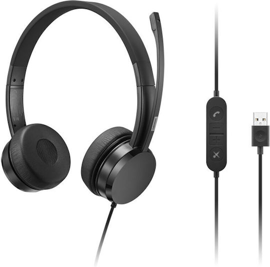 Lenovo Headset Lenovo USBA Stereo OnEar On Ear Multimedia Ακουστικά με μικρόφωνο και σύνδεση USB-A