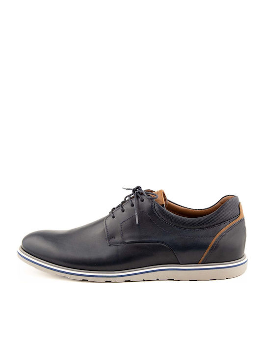 Damiani Men's Leather Casual Shoes Blue