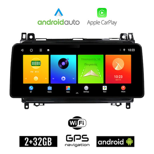 Car Audio System for Mercedes-Benz A Class (W169) 2004-2012 (Bluetooth/USB/WiFi/GPS/Apple-Carplay/Android-Auto) with Touch Screen 12.3"