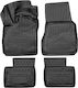 Novline Set of Front and Rear Mats 4pcs Tray Type for Renault Twingo 2014+ Black