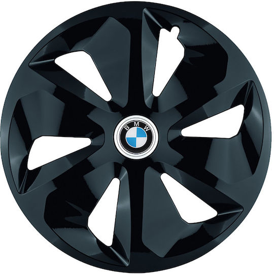 Jestic Set Capace De Roți Auto Compatibilitate Bmw 4 Bucăți 15 Negru
