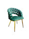 Dining Room Velvet Chair Green 60x58x78cm