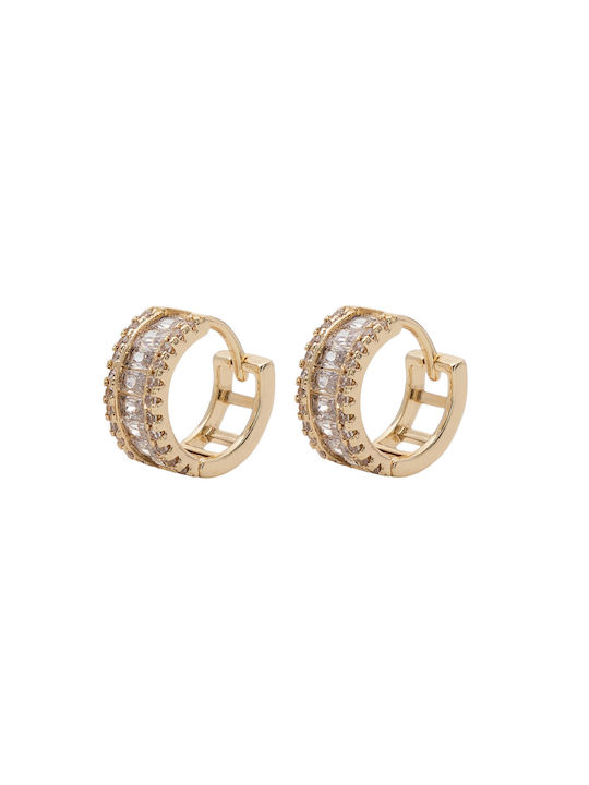 Baguette Hoops Gold Plated Stainless Steel Hoops