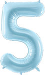 Balloon Foil Jumbo Number 5 Blue 86cm