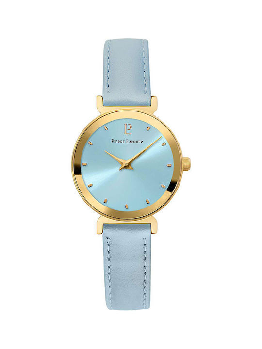 Pierre Lannier Watch with Blue Leather Strap