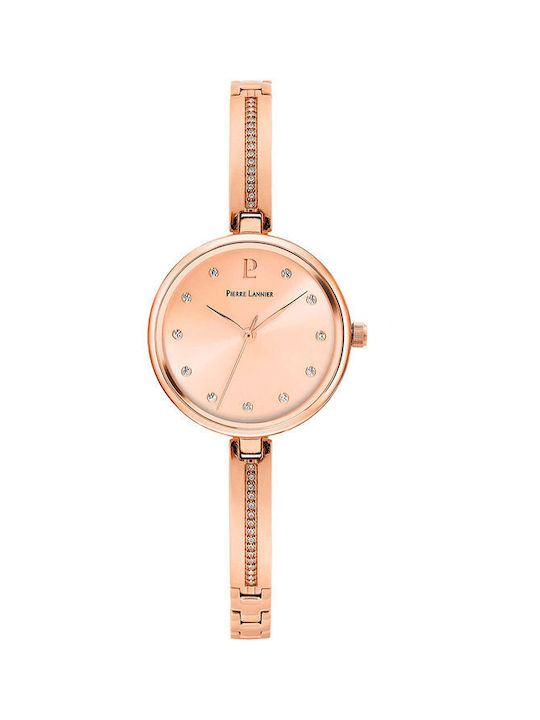 Pierre Lannier Watch with Pink Gold Metal Bracelet