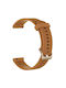 Silicone strap easy click Brown 18mm