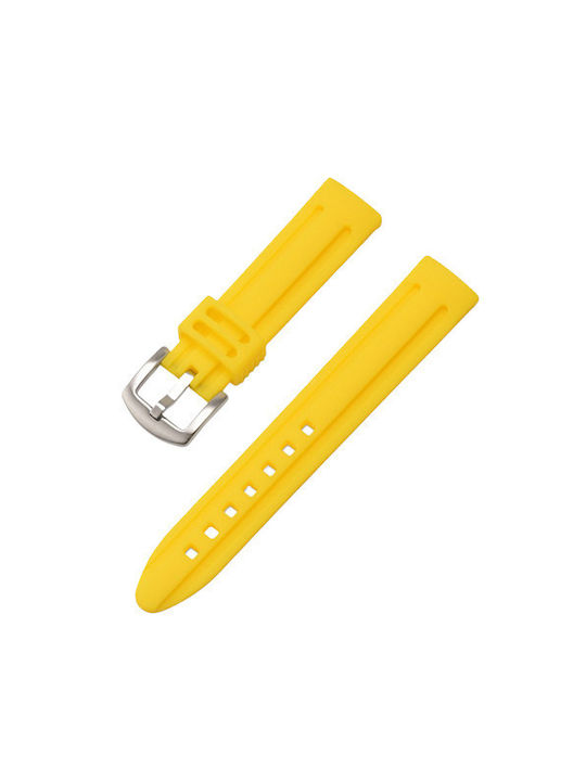 Λουρί σιλικόνης,waterproof,YELLOW,24mm.