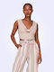 Jany Women's Summer Sleeveless Beige Blouse
