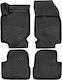 Novline Set of Front and Rear Mats 4pcs Tray Type for Opel Corsa F 5D 2019+ Black