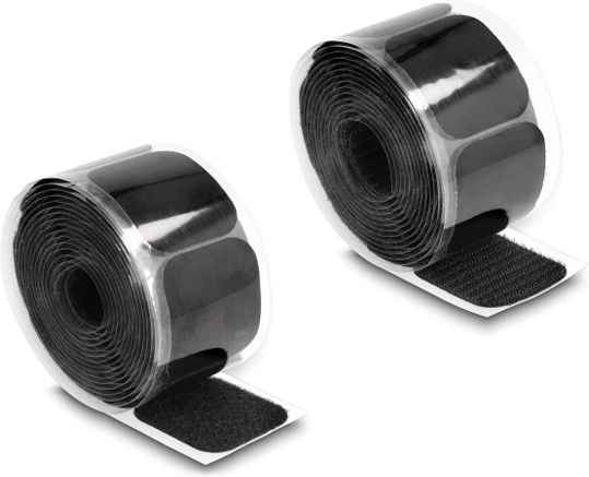 Velcro Self-Adhesive Hook & Loop Tape Black 50mmx5m 1pcs