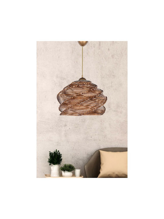 Homeplus Σύμη Pendant Light Single-Light for Socket E27 Brown