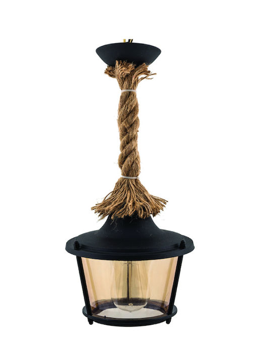 Lido Outdoor Hanging Ceiling Light in Black Color 133860