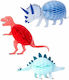 Meri Meri Honeycomb Dinosaurs Hanging Ornament for Party Dinosaurs 3 Pieces 32.4 cm