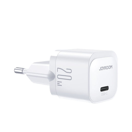 Joyroom Φορτιστής Χωρίς Καλώδιο με Θύρα USB-C 20W Power Delivery Λευκός (JR-TCF02)