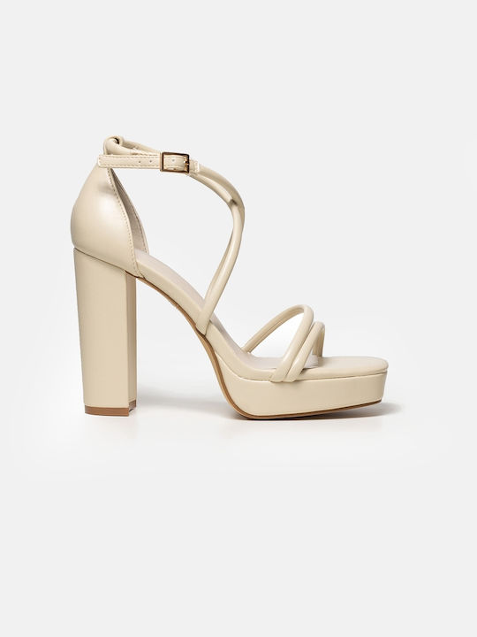 InShoes Damen Sandalen in Beige Farbe