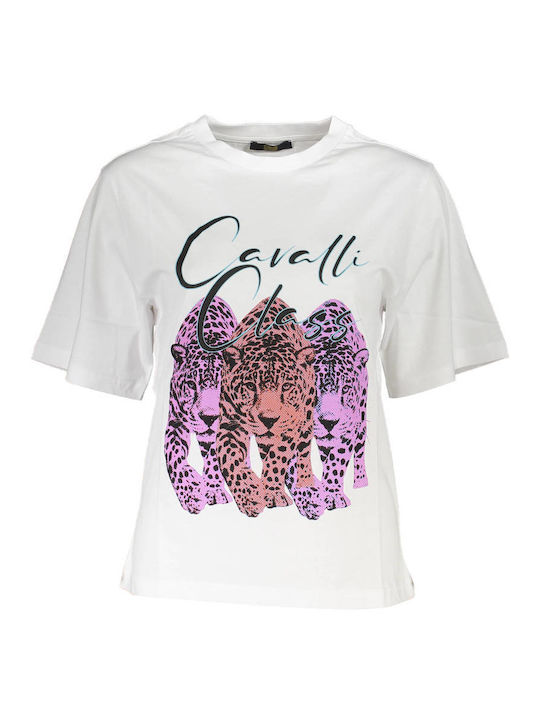 Roberto Cavalli Femeie Tricou Alb