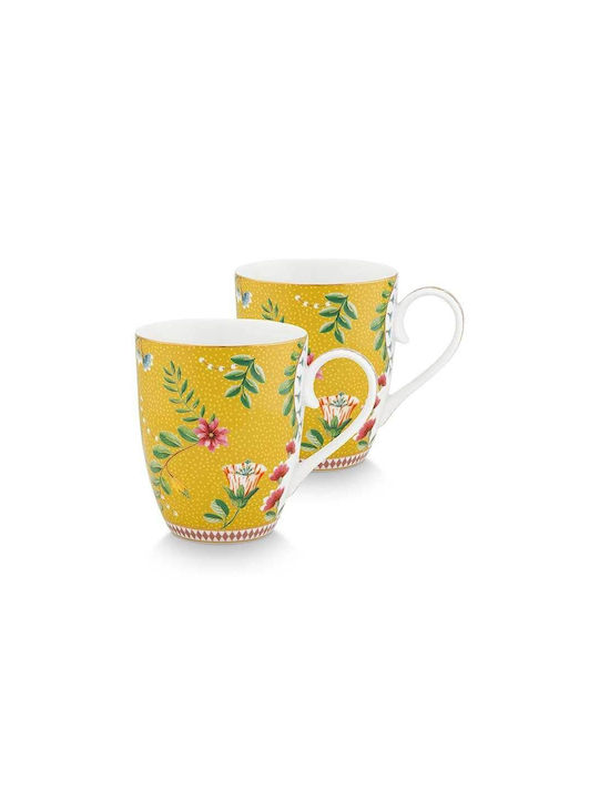 PiP Studio La Majorelle Cană Ceramică Galbenă 350ml 2buc