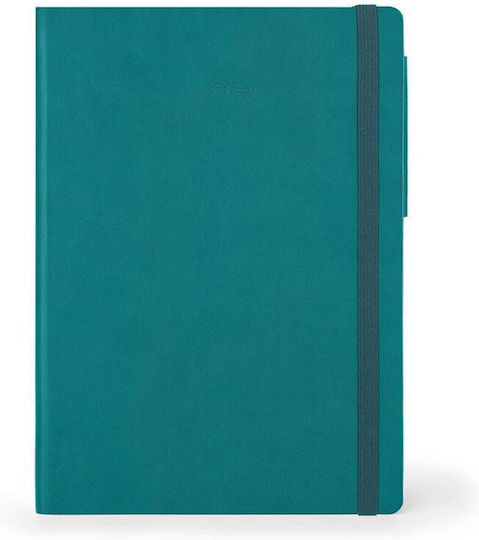 Legami Milano Notizbuch 96 Blätter Geregelt mit Gummiband Grün