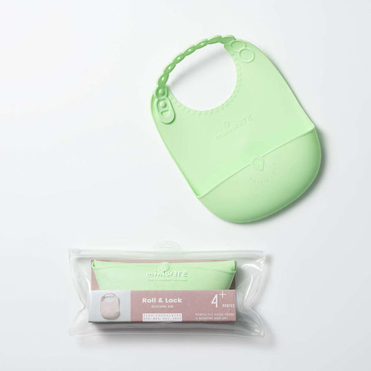 Miniware Impermeabila Bavetă Silicon cu buton & Buzunar Verde