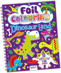 Βιβλίo Ζωγραφικής Anti-Stress Foil Colouring: Dinosaur Land