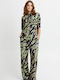 20612054 Women's Fabric Trousers Loose Fit Black