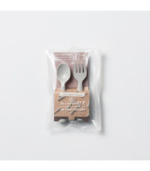 Miniware Βρεφικό Σετ με Πιρούνι My First Cutlery από Πλαστικό Γκρι για 12+ μηνών 2τμχ