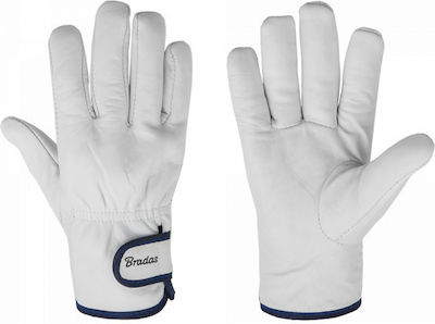 Bradas Leather Safety Gloves White