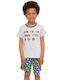 Muydemi Kinder Schlafanzug Sommerlich Blau
