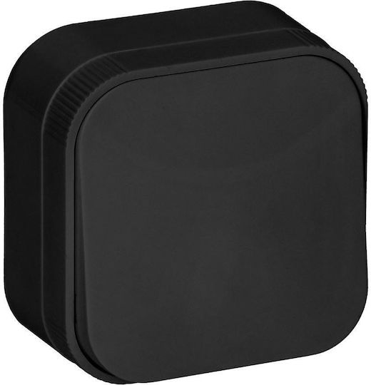 Orno Wall-Mounted Single Switch with Frame Black