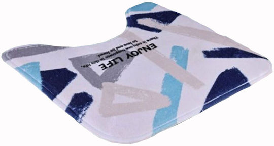 Bathlux Non-Slip Bath Mat Cotton Toilet Alexandra 10242 Light Blue 45x45cm