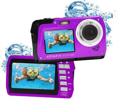 EasyPix Aquapix W3048 Edge Kompakte Kamera 13MP mit Bildschirmgröße 3" und Videoauflösung 2688 x 1520 Pixel Lila