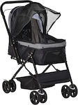 Pawhut Dog/Cat Carrying Black Stroller L95xW76.5xH52cm