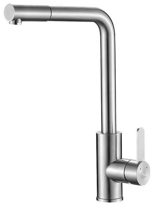 Laveo Bona Ψηλή Μπαταρία Κουζίνας Πάγκου Inox Α...
