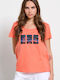 BodyTalk Damen Sportlich T-shirt Papaya