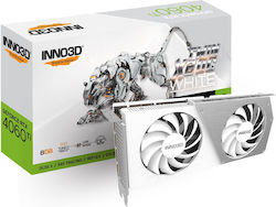 Inno 3D GeForce RTX 4060 Ti 8GB GDDR6 Twin X2 OC Alb Placă Grafică