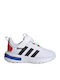Racer TR23 Kids Sports Shoes Running with Hoop & Loop Closure Cloud White / Core Black / Bright Red